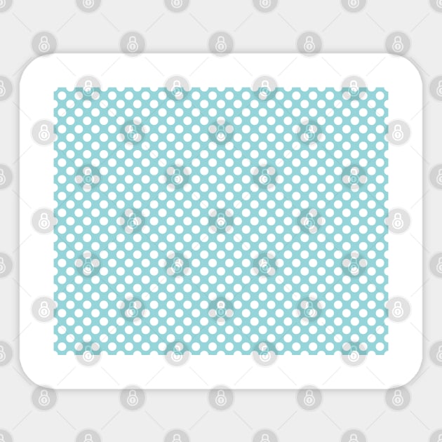 Polka Dot Collection - Blue and White Pattern Sticker by Missing.In.Art